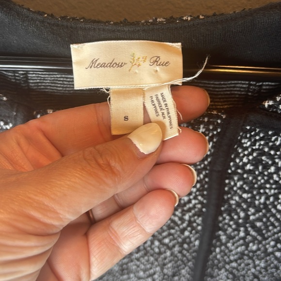 ANTHROPOLOGIE Meadow Rue Mitzie‎ Black Short Sleeves Short Tunic Dress Size S - Picture 4 of 6